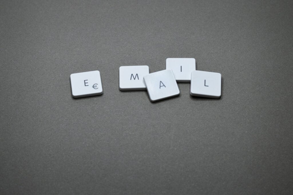 keyboard showing the word email